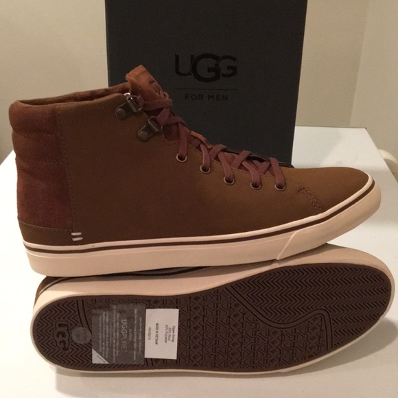 ugg leather high top sneakers
